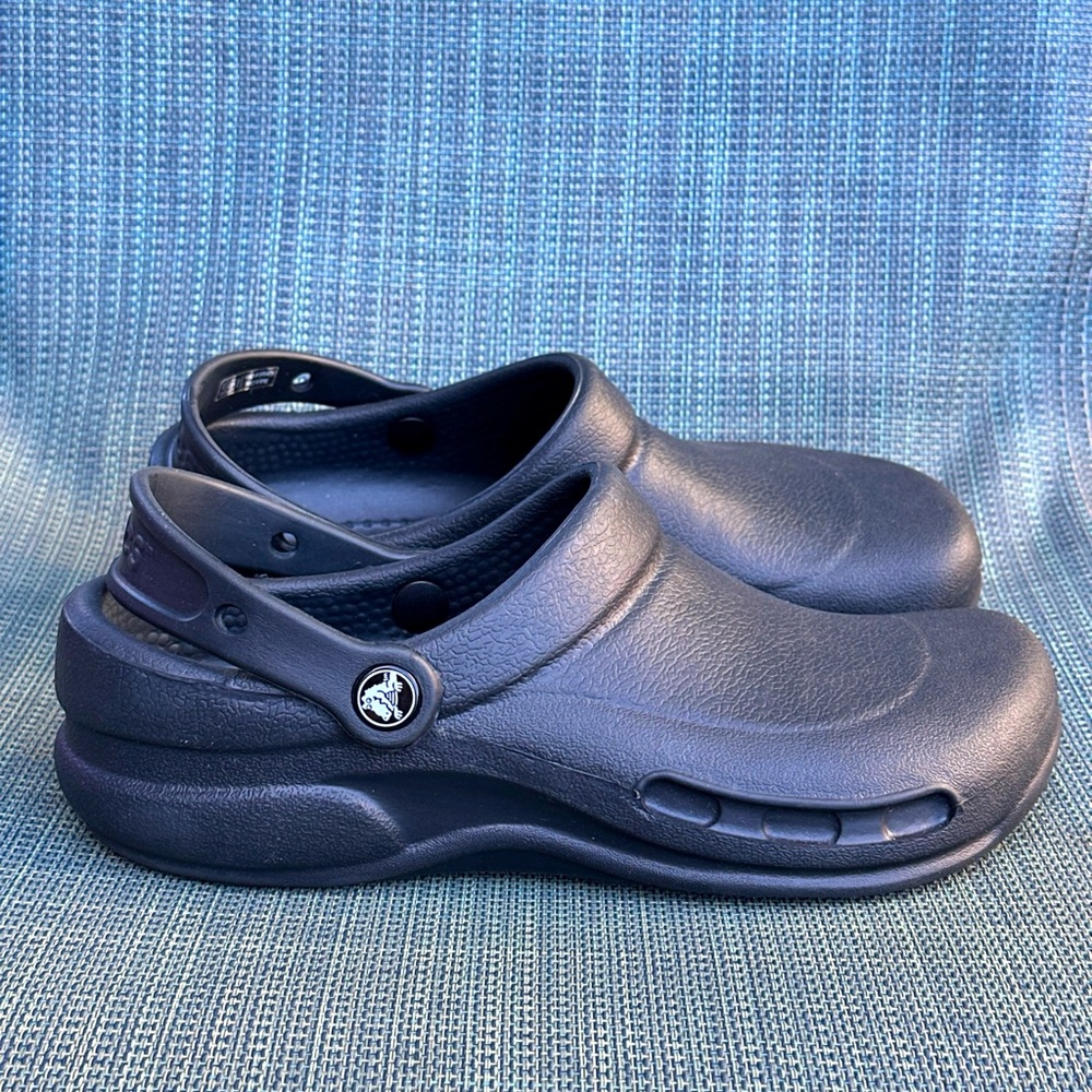 Crocs Specialist Work Clog Sandal Black Roomy Fit Mens 6 Womens 8 Solid - Picture 3 of 10
